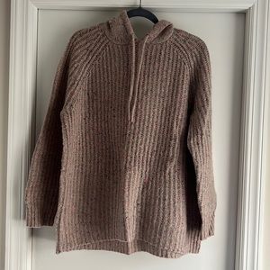 Neon speckled nude colored sweater hoodie